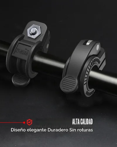 Vista 6 de Mini clips de barra de 1 pulgada I collar de barra ajustable de varios tamaños I Abrazaderas de barra de 1 pulgada, clips de peso de liberación Negro
