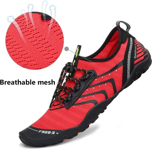 Vista 2 de Zapatos de agua para hombre y mujer, zapatos de agua descalzos, de secado rápido, para playa, natación, buceo, kayak, surf, deportes acuáticos