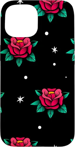 Vista 6 de Roses Fifties Black Red Rockabilly Pinup Rose Retro Fashion Case for iPhone 17