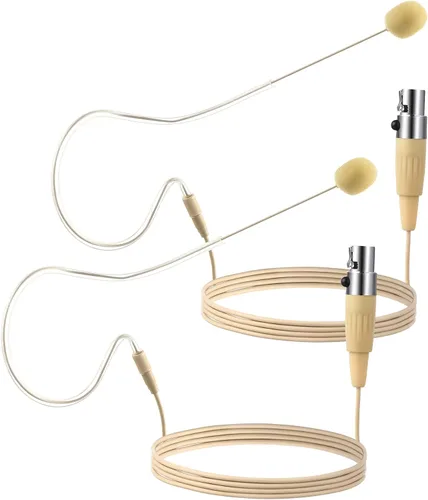 Vista 8 de TOODOO 2 unids gancho auricular eléctrico micrófono mini XLR 3 pin Ta3f Plug Mic el oído Headworn micrófono con cable cable