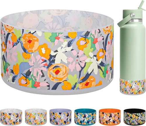 Vista 31 de HEYSKAY Bota protectora de silicona para botella de agua Hydro Flask, botella de agua de boca ancha, protector inferior de silicona antideslizante