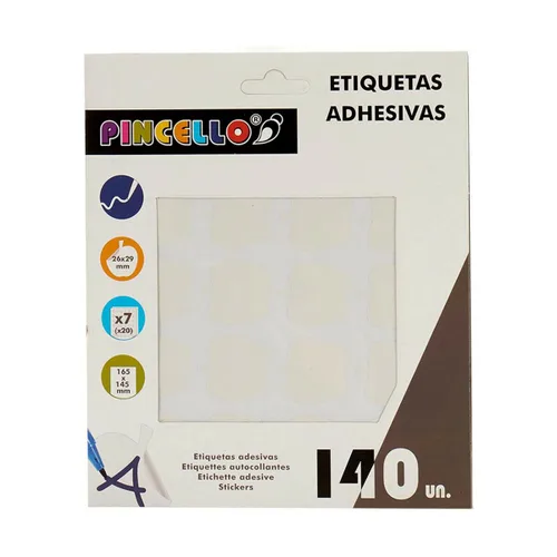 Vista 3 de Etiquetas adhesivas Pincello Blanco 17 x 4 x 19 cm 22 x 49 mm Manzana (12 Unidades)