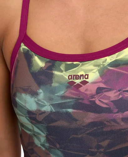Vista 3 de Arena Traje de baño Performance Hero Camo Challenge Back para mujer