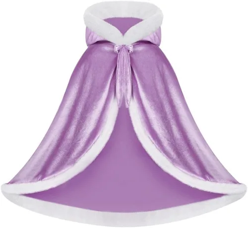 Vista 2 de visofayo Disfraz de capa con escondite para niñas pequeñas para capas de princesa