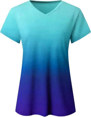 Vista 5 de DASAYO Camisetas casuales de verano para mujer, talla grande, camisas de manga corta, blusa para salir, túnica para mujer