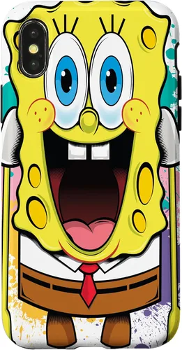 Vista 5 de Funda para iPhone 17 de Bob Esponja con salpicaduras de pintura