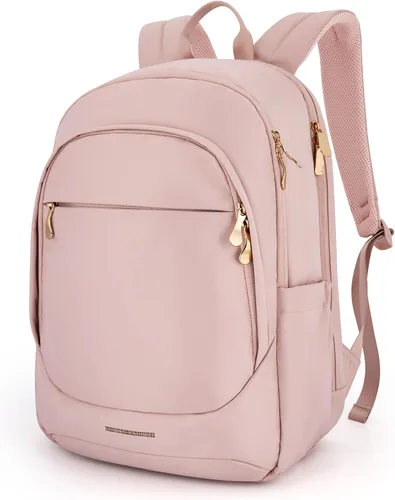 Vista 9 de LIGHT FLIGHT Mochila de viaje para mujer, mochila para laptop de 17.3 Beige