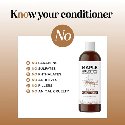 Vista 7 de Acondicionador Silk18 de aceite de argán, aminoacidos, jojoba y queratina para el cabello, para hombres y mujeres, no daña el cabello pintado