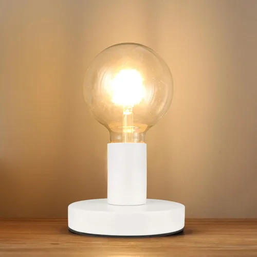 Vista 12 de Helunsi Lámpara de mesa industrial, base dorada E26 E27 sin pantalla, lámpara de escritorio mini corta con bombilla expuesta, soporte de bombilla