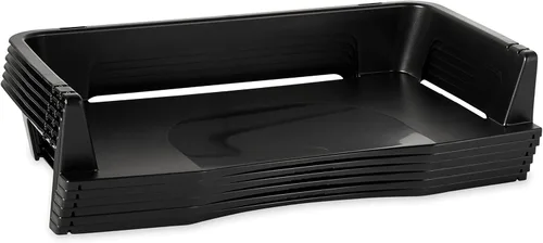 Vista 3 de Rubbermaid 86028 bandeja de cartas de regeneración de seis niveles, Negro