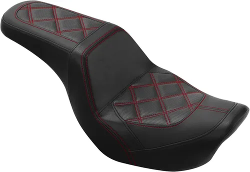 Vista 47 de C.C. RIDER Asiento para Conductor y Pasajero Asiento de Elevación Compatible con Harley Dyna Street Bob FXDB Low Rider FXDL/FXDLS Super Glide Custom