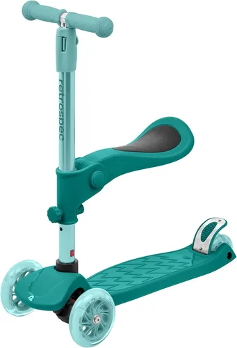 Vista 2 de Retrospec Chipmunk Plus - Scooter y Cricket Baby Walker Bicicleta de equilibrio para niños, altura ajustable de 3 ruedas con asiento plegable