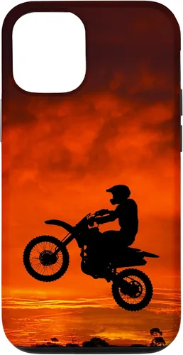 Vista 26 de Carcasa para iPhone 16 Motocross Dirt Bike Jump Sunset