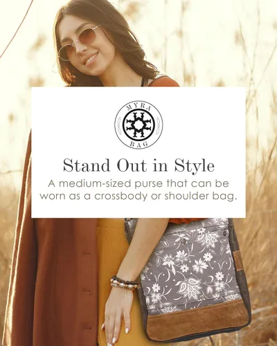 Vista 5 de Myra Bag Floral Purse - Canvas Bags for Women, Over The Shoulder Purse