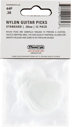 Vista 5 de Dunlop 44P038 - Púas estándar de nailon, 0.015 in, paquete de 12