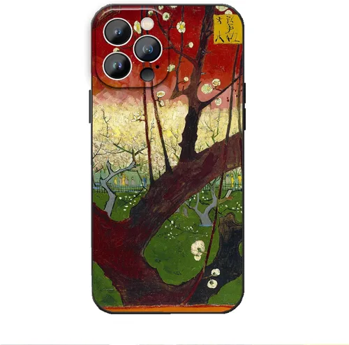 Vista 15 de Funda para iPhone 13 Pro, diseño de arte estético, Van Gogh con flores de almendra, funda para teléfono a prueba de golpes, para mujeres y niñas