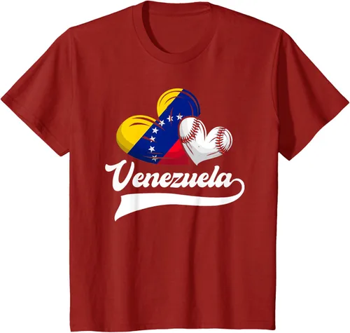 Vista 47 de Camiseta de béisbol venezolana con diseño de corazón y bandera de Venezuela, Negro