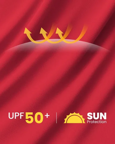 Vista 2 de Auranso Camiseta de natación de manga larga con protección solar UPF 50+ para niños, de secado rápido