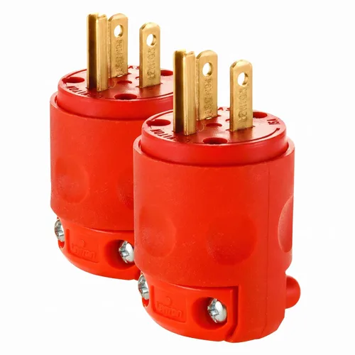 Vista 5 de Leviton 515PV-OR 15 A, 125 V, enchufe con toma a tierra, naranja Naranja (paquete de 1)