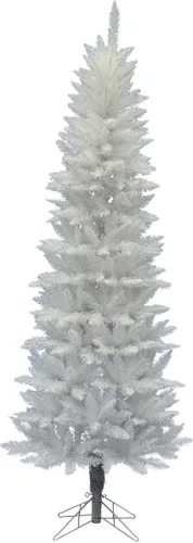 Vista 8 de Vickerman Unlit árbol de navidad artificial de pluma de abeto delgado, con destello, Sintético, Sin iluminar, 30