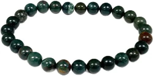 Vista 636 de Gem Avenue Handmade Round Bead Stretch Bracelet Unisex Natural Stone Beaded Jewelry for Men & Women, Elastic Wristband for Daily Wear