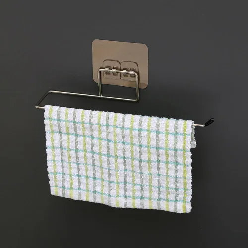 Vista 3 de Toallero de baño Soporte de almacenamiento para el hogar, soporte de papel higiénico colgante para colgar en la pared, soporte de papel higiénico