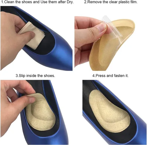 Vista 5 de Dr. Foot's - Plantillas de soporte de arco para pies planos, fascitis plantar, aliviar el dolor para mujeres y hombres, 2 pares (beige)