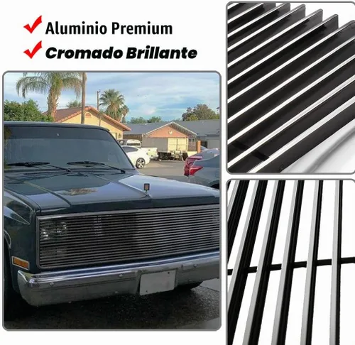 Vista 4 de Parrilla frontal cromada para Chevy GMC Pickup Suburban Blazer Jimmy Phantom 1981 82 83 84 85 86 1987 Chevy GMC Pickup Suburban Blazer Jimmy Phantom