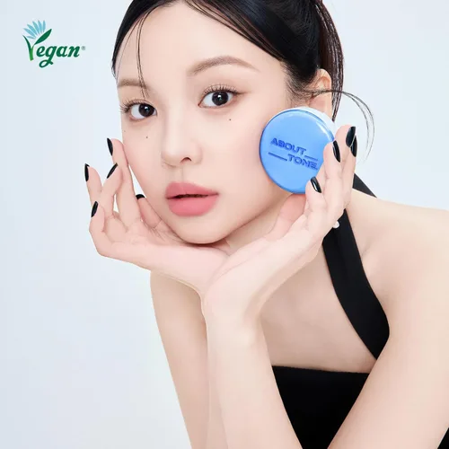 Vista 2 de ABOUT TONE Powder Pact - Polvo prensado compacto con espejo y hojaldre de fijación de maquillaje, desenfoque natural, acabado semimate, aceite