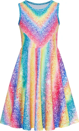 Vista 21 de BFUSTYLE - Vestido de verano sin mangas con estampado floral para niñas de 4 a 15 años Regreso a la escuela 01