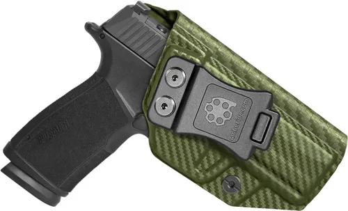 Vista 15 de Amberide Sig P365 XMacro IWB Holster, Kydex-Boltaron dentro de la cintura para P365 XMacro 0.354 in, extracción rápida, retención segura, 0-30° Cant