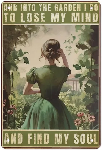 Vista 14 de Letrero de metal de mariposa de aluminio con diseño de niña y mariposa, póster de metal vintage de 8 x 12 pulgadas, letrero de pintura para Chica