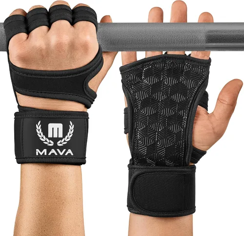Vista 8 de Mava Sports Guantes de levantamiento de pesas con soporte de muñeca, guantes de entrenamiento, guantes de gimnasio, ideales para entrenamiento
