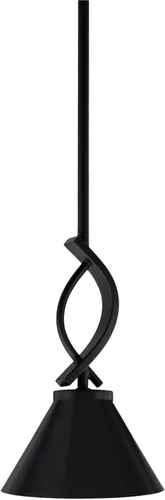 Vista 69 de Toltec Lighting Cavella Stem Colgado Mini colgante, acabado grafito, vidrio de muselina blanca de 4 pulgadas