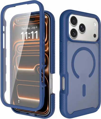 Vista 10 de Funda para iPhone 18 Pro Max y iPhone 17 Pro Max, color negro Protector de pantalla integrado, compatible con MagSafe, protección de cuerpo completo