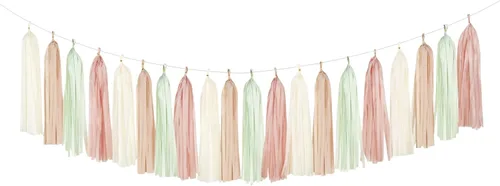 Vista 12 de Guirnalda de borlas para decoración de fiesta de Halloween en negro, blanco y naranja - 15 piezas Suministros de graduación 2025, borlas para Negro