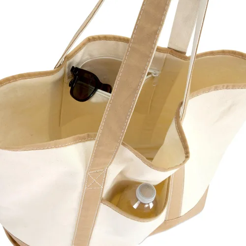 Vista 2 de DALIX Bolso de mano natural para mujer Bolsos de hombro Marrón con monograma Letra A - Z K