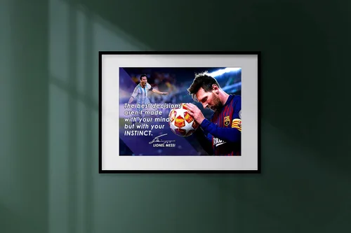 Vista 5 de Lionel Messi - Póster motivacional con citas inspiradoras, carteles para el aula, para hombre, fútbol, profesional, coaching, arte de pared