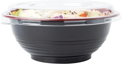 Vista 11 de Restaurantware Tazones de plástico para alimentos de 18 onzas, 200 recipientes desechables con tapa, aptos para Mircowave, sin BPA, cuencos