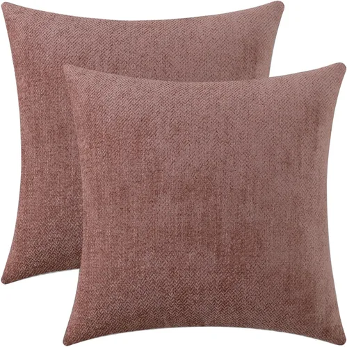 Vista 20 de Jeneoo Fundas de Almohada Decorativas para Cojines Azul Bebé de Chenilla Suave Cómodas Cuadradas Fundas de Cojines para Sofá para Decoración de Sala