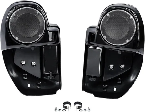 Vista 11 de XMT-MOTO Carenado inferior ventilado de pierna refrigerado por aire con altavoces y rejillas de 6.5 pulgadas para modelos Harley Touring Road King