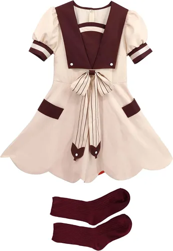 Vista 6 de C-ZOFEK Disfraz de cosplay Hanako-kun Akane Aoi para mujer
