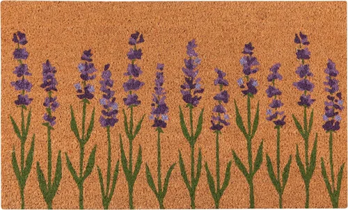Vista 13 de Now Designs Bee Garden Felpudo de 18 x 30 pulgadas, fibra de coco con respaldo de vinilo, resistente a la decoloración, diseño inspirado en el arte