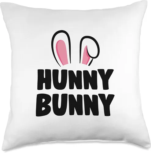Vista 4 de Easter bunny costume gifts Hunny Bunny - Almohada de 16 x 16 pulgadas, multicolor