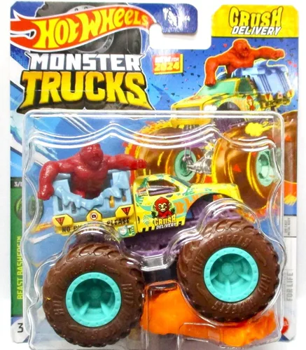 Vista 2 de Hot Wheels Monster Trucks Nuevo para 2024 escala 1:64 (Beetle Freestyle Wreckers 1/12)