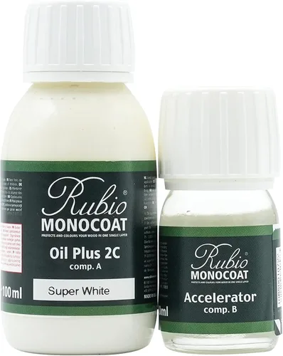 Vista 21 de Rubio Monocoat Tinte y acabado para madera de 650 pies cuadrados - Niebla 5% Oil Plus 2C Aceite de linaza ecológico de secado rápido
