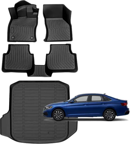 Vista 73 de Alfombrillas para Jeep Compass 2007-2016/2007-2016 Jeep Patriot/Dodge Caliber 2007-2012 para todo tipo de clima con forro de carga para automóvil