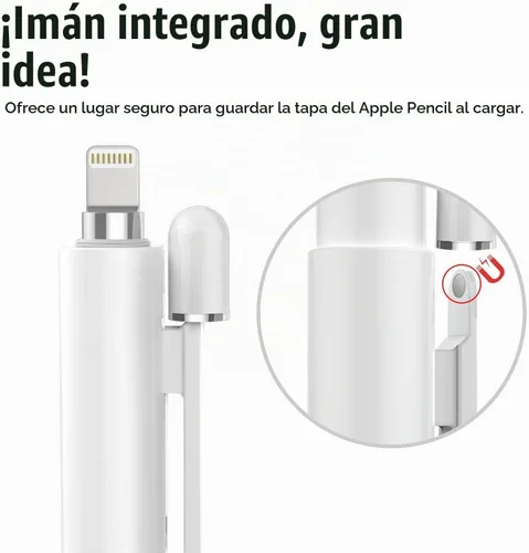 Vista 6 de MoKo Funda retráctil para Apple Pencil 1ª generación, color blanco A-blanco