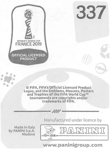 Vista 2 de 2019 Panini FIFA Women's World Cup France Album Stickers (Individual Sticker Only) Soccer #337 Desiree Scott Canada 2 Inch by 2 1/2 Inch Collectible