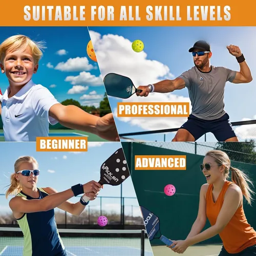 Vista 7 de FASIUCHOI Paquete de 6 pelotas de pickleball con 40 agujeros, pelotas de pickleball de alta durabilidad, pelotas de pickleball para exteriores